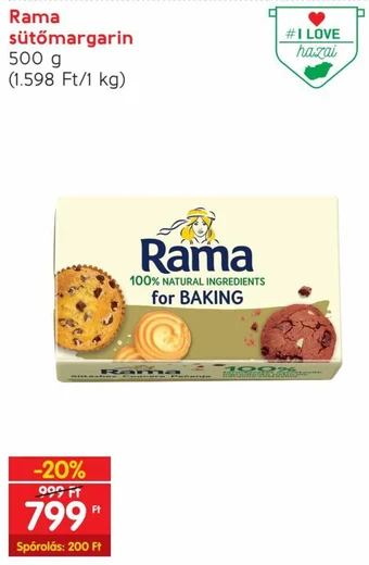 Spar Rama sütőmargarin 500 g ajánlat