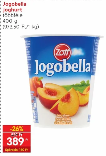 Spar Jogobella joghurt 400 g ajánlat