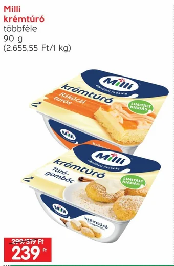Spar Milli krémtúró 90 g ajánlat
