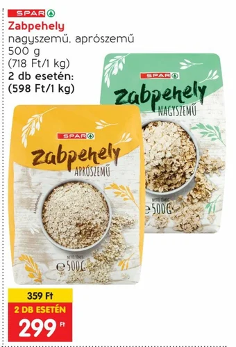 Spar SPAR Zabpehely 500 g ajánlat