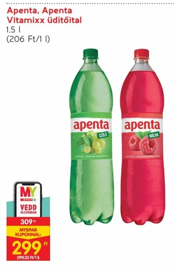 Spar Apenta, Apenta Vitamixx üdítőital 1,5 l ajánlat