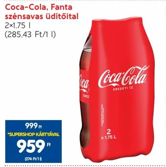 Spar Coca-Cola, Fanta szénsavas üdítőital 2 x 1,75 l ajánlat
