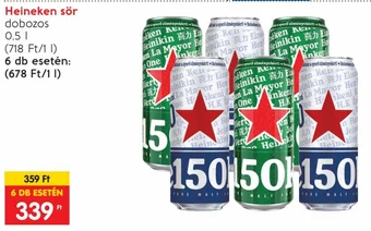 Spar Heineken sör 0,5 l ajánlat