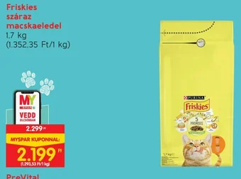 Spar Friskies száraz macskaeledel 1,7 kg ajánlat