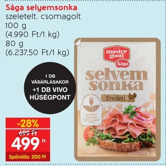 Spar Sága selyemsonka 100 / 80 g ajánlat