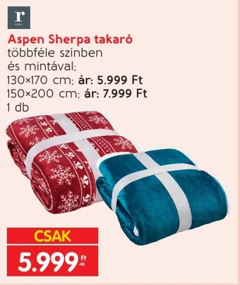 Spar Aspen Sherpa takaró 1 db ajánlat
