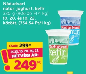 Spar Nádudvari natúr joghurt, kefir 330 g ajánlat