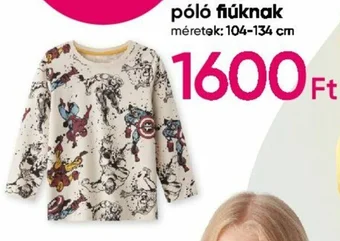 Pepco póló fiúknak méretek: 104-134 cm ajánlat