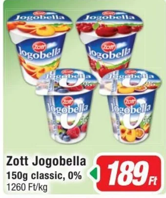 Real Zott Jogobella 150g classic, 0% ajánlat
