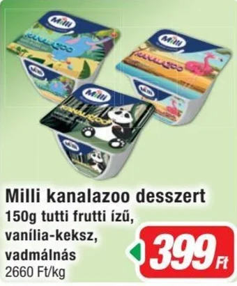 Real Milli kanalazoo desszert 150g ajánlat
