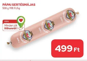 CBA PÁPAI SERTÉSMÁJAS 500 g ajánlat
