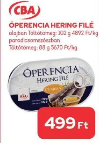 ÓPERENCIA HERING FILÉ 102 g