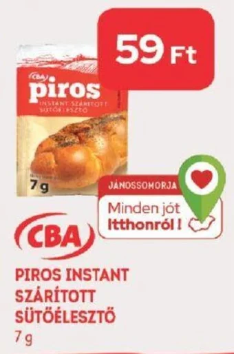 CBA PIROS INSTANT SZÁRÍTOTT SÜTŐÉLESZTŐ 7g ajánlat