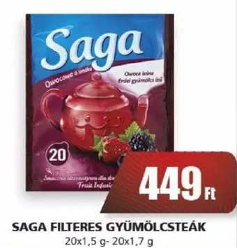 SAGA FILTERES GYÜMÖLCSTEÁK 20x1,5 g- 20x1,7 g
