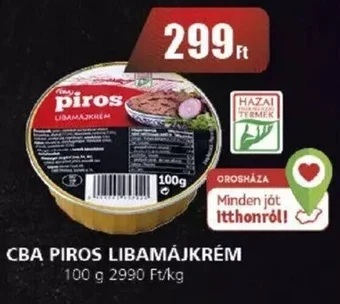 Príma CBA PIROS LIBAMÁJKRÉM 100 g ajánlat
