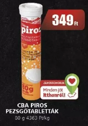 Príma CBA PIROS PEZSGŐTABLETTÁK 80 g ajánlat