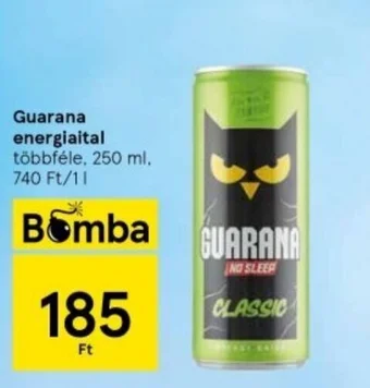 Tesco Guarana energiaital 250 ml ajánlat