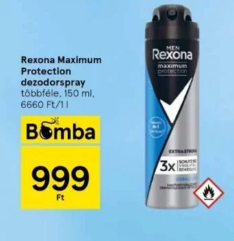 Tesco Rexona Maximum Protection dezodorspray 150ml ajánlat