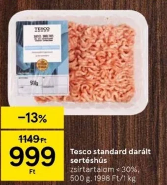 Tesco Tesco standard darált sertéshús 500g ajánlat