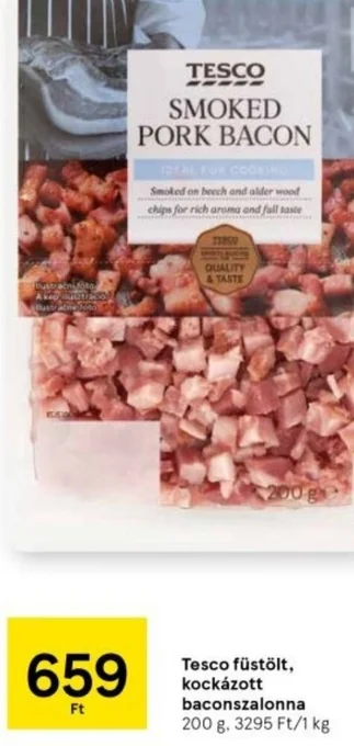 Tesco Tesco füstölt kockázott baconszalonna 200 g ajánlat