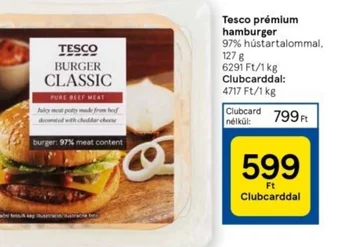 Tesco Tesco prémium hamburger 127g ajánlat