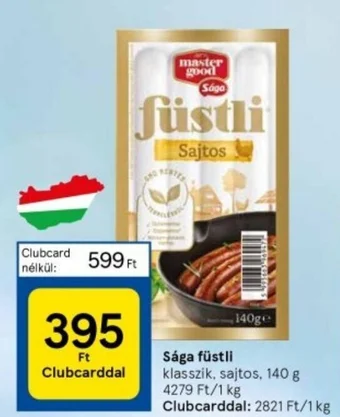 Tesco Sága füstli 140g ajánlat