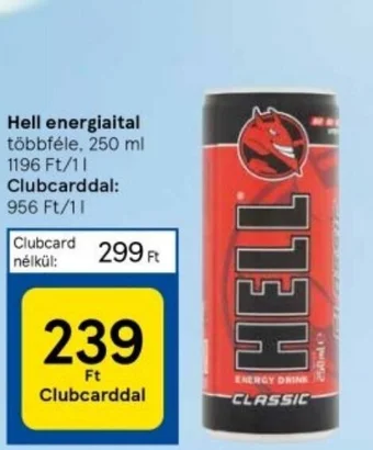 Tesco Hell energiaital 250ml ajánlat