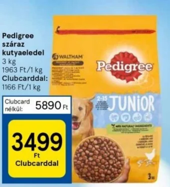 Tesco Pedigree száraz kutyaeledel 3 kg ajánlat