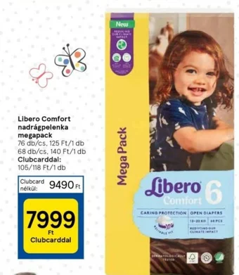 Tesco Libero Comfort nadrágpelenka megapack ajánlat