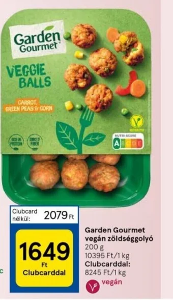 Tesco Garden Gourmet vegán zöldséggolyó 200 g ajánlat