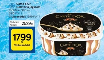 Tesco Carte d'Or Gelateria jégkrém 900 ml ajánlat