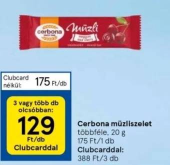 Cerbona müzliszelet 20g