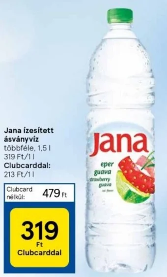 Tesco Jana ízesített ásványvíz 1,5l ajánlat