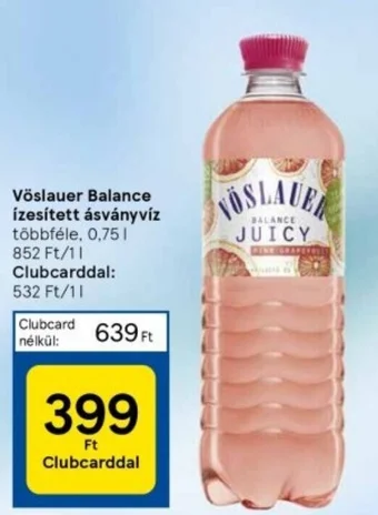 Vöslauer Balance ízesített ásványvíz 0,75l