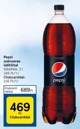 Tesco Pepsi szénsavas üdítőital 2l ajánlat