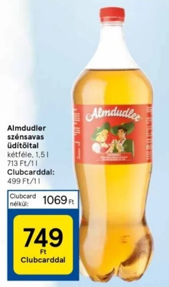 Almdudler szénsavas üdítőital 1,5l