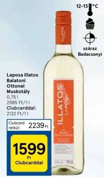 Tesco Laposa Illatos Balatoni Ottonel Muskotály 0,75l ajánlat