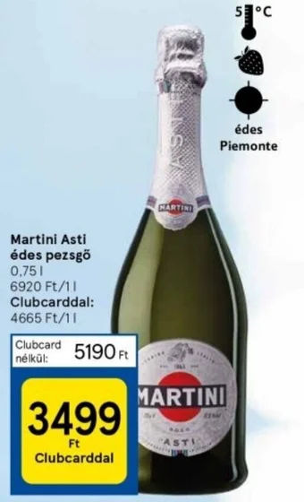 Tesco Martini Asti édes pezsgő 0,75l ajánlat
