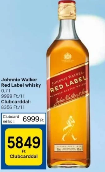 Tesco Johnnie Walker Red Label whisky 0,7l ajánlat