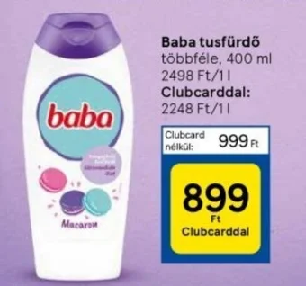 Tesco Baba tusfürdő 400ml ajánlat