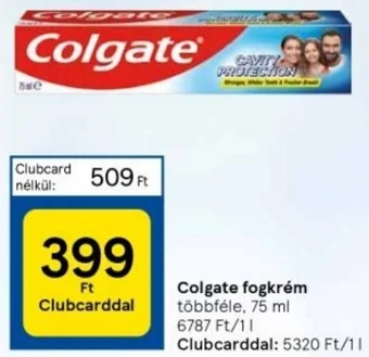 Tesco Colgate fogkrém 75 ml ajánlat