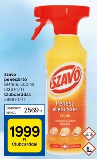 Tesco Szavo penészirtó 500ml ajánlat