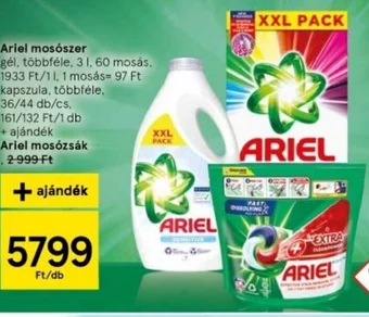 Tesco Ariel mosószer 3l ajánlat