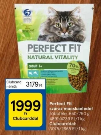 Tesco Perfect Fit száraz macskaeledel 750g ajánlat