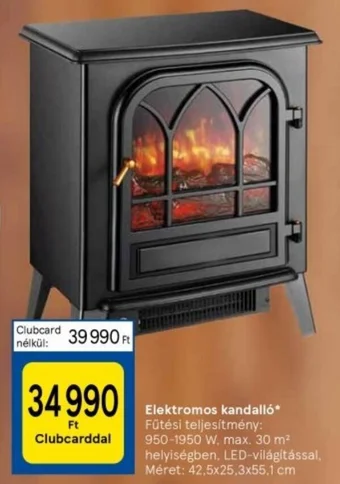Tesco Elektromos kandalló ajánlat