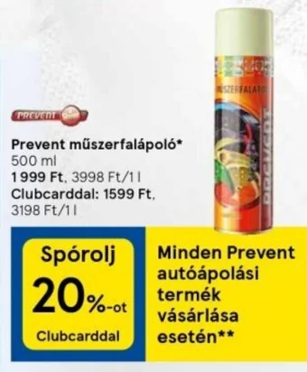 Prevent műszerfalápoló 500ml