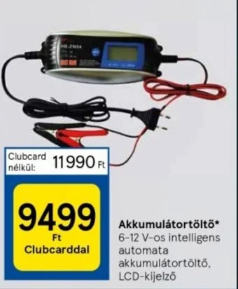 Tesco Akkumulátortöltő ajánlat