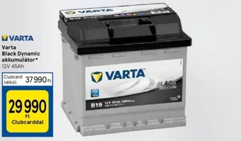 Tesco Varta Black Dynamic akkumulátor ajánlat