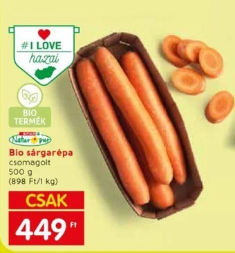 Spar Bio sárgarépa 500 g ajánlat