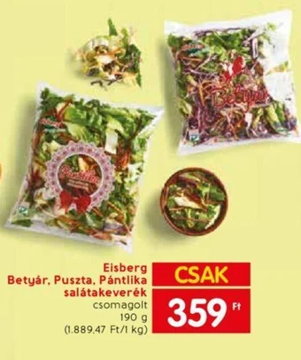 Spar Eisberg Betyár, Puszta, Pántlika salátakeverék 190g ajánlat